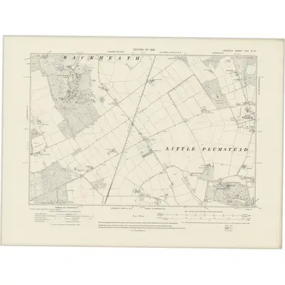 1912 Map of Norfolk LXIV.NW, 1919 Print