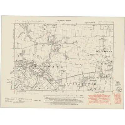 1946 Map of Norfolk LXIV.SE, 1951 Print