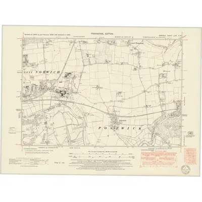 1946 Map of Norfolk LXIV.SW, 1951 Print