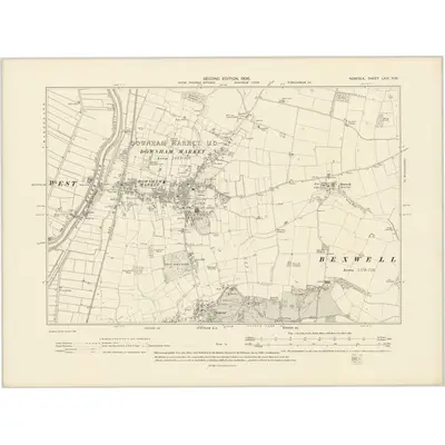 1904 Map of Norfolk LXIX.NW, 1906 Print