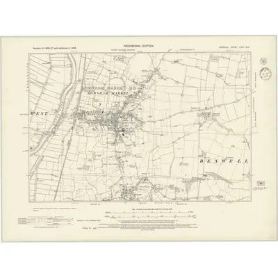 1938 Map of Norfolk LXIX.NW, 1945 Print