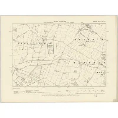1904 Map of Norfolk LXIX.SE, 1906 Print