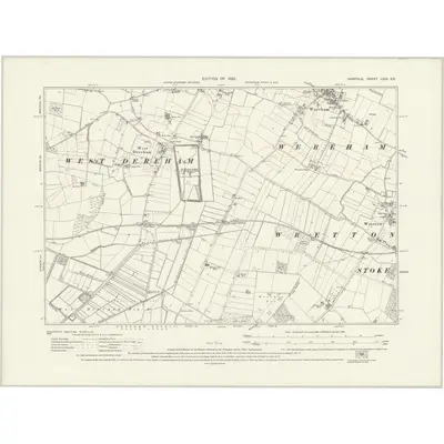 1926 Map of Norfolk LXIX.SE, 1929 Print