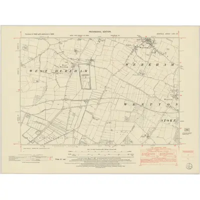 1950 Map of Norfolk LXIX.SE, 1952 Print
