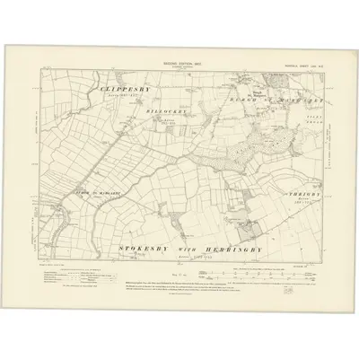 1905 Map of Norfolk LXV.NE, 1907 Print