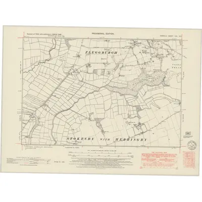 1946 Map of Norfolk LXV.NE, 1951 Print