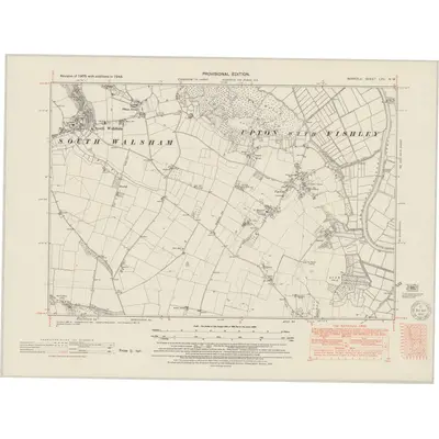 1946 Map of Norfolk LXV.NW, 1951 Print