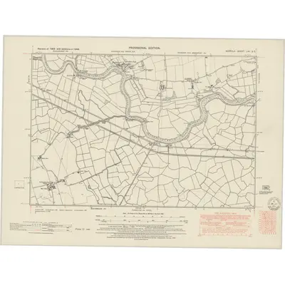 1946 Map of Norfolk LXV.SE, 1950 Print