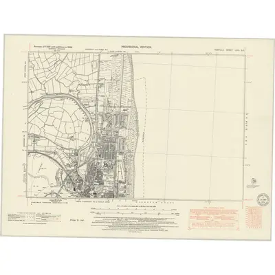 1948 Map of Norfolk LXVI.SE, 1951 Print