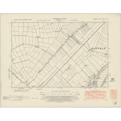 1950 Map of Norfolk LXVIII.NE, 1952 Print