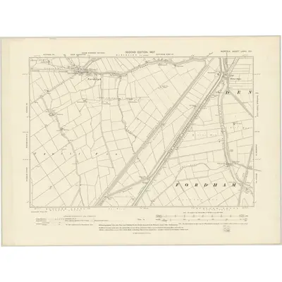 1904 Map of Norfolk LXVIII.SE, 1907 Print
