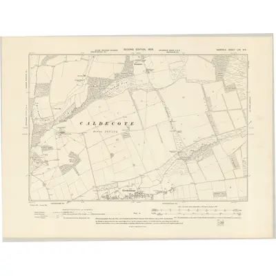 1904 Map of Norfolk LXX.NE, 1906 Print