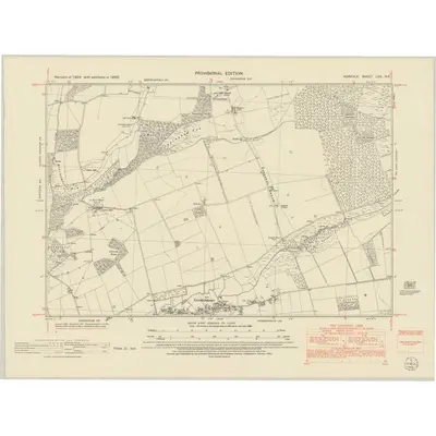 1950 Map of Norfolk LXX.NE, 1952 Print