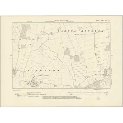 1904 Map of Norfolk LXX.NW, 1906 Print