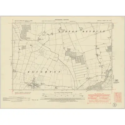 1950 Map of Norfolk LXX.NW, 1952 Print