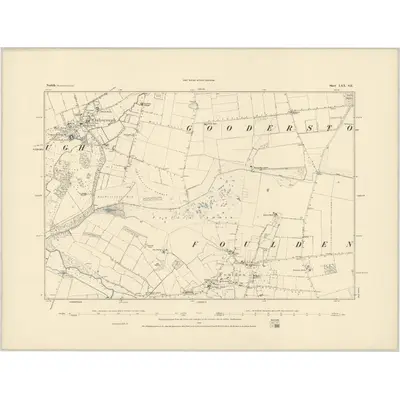 1878 Map of Norfolk LXX.SE, 1884 Print