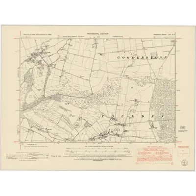 1950 Map of Norfolk LXX.SE, 1952 Print