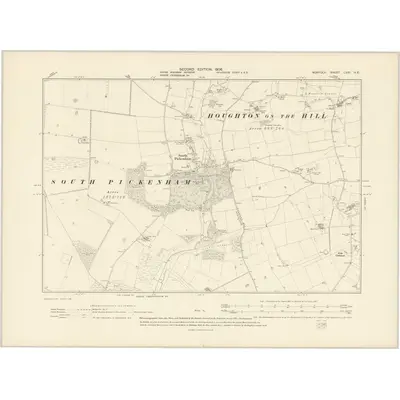 1904 Map of Norfolk LXXI.NE, 1906 Print