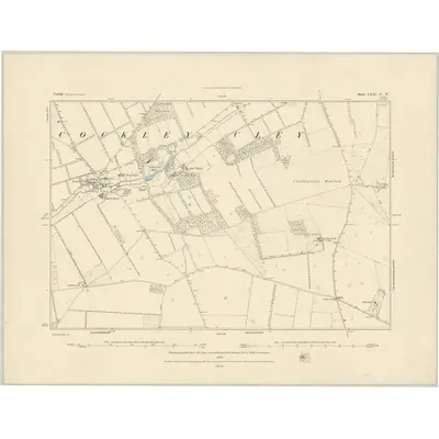 1882 Map of Norfolk LXXI.NW, 1883 Print