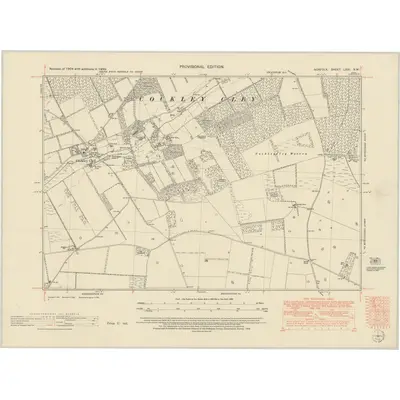 1950 Map of Norfolk LXXI.NW, 1952 Print