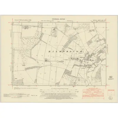 1950 Map of Norfolk LXXI.SW, 1952 Print