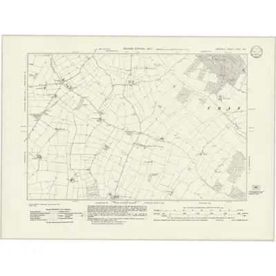 1904 Map of Norfolk LXXII.NE, 1933 Print
