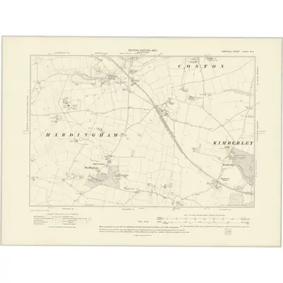 1905 Map of Norfolk LXXIII.NE, 1907 Print