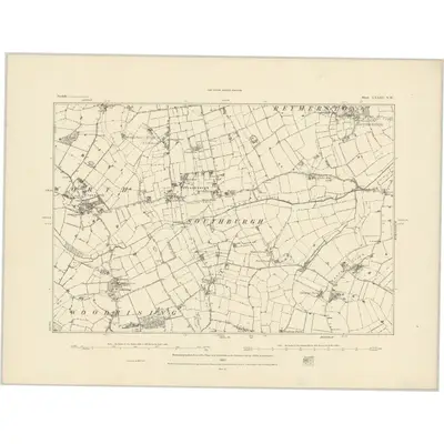 1881 Map of Norfolk LXXIII.NW, 1883 Print