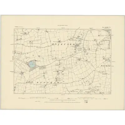 1881 Map of Norfolk LXXIII.SE, 1884 Print