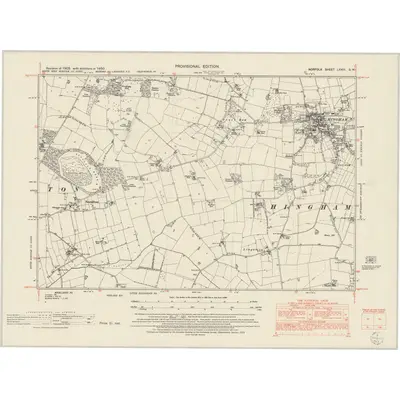 1950 Map of Norfolk LXXIII.SW, 1953 Print