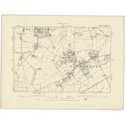 1881 Map of Norfolk LXXIV.NE, 1887 Print