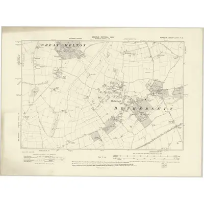 1905 Map of Norfolk LXXIV.NE, 1908 Print