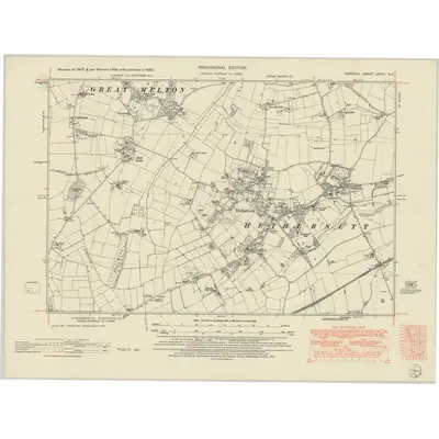 1950 Map of Norfolk LXXIV.NE, 1951 Print