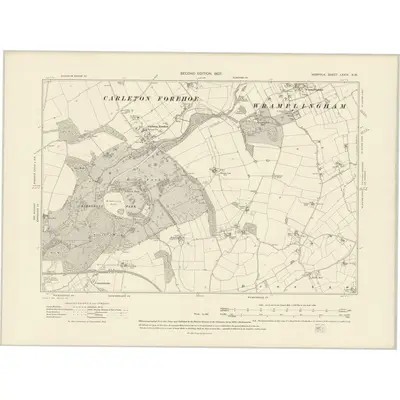 1905 Map of Norfolk LXXIV.NW, 1907 Print
