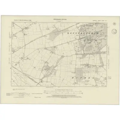 1938 Map of Norfolk LXXIV.SE, 1944 Print
