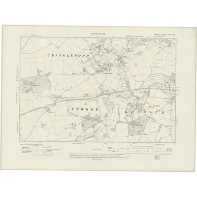 1912 Map of Norfolk LXXV.NW, 1919 Print