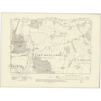 1905 Map of Norfolk LXXV.SE, 1908 Print