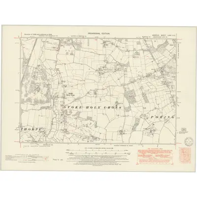 1946 Map of Norfolk LXXV.SE, 1951 Print
