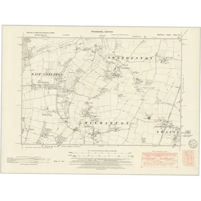 1946 Map of Norfolk LXXV.SW, 1951 Print