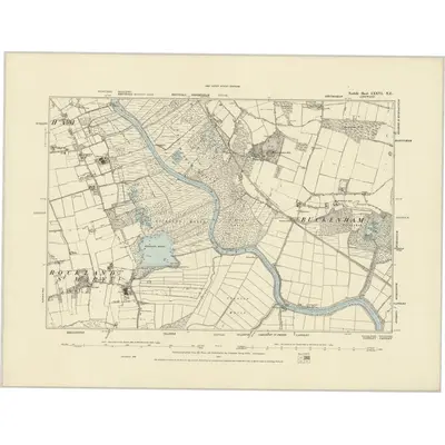 1881 Map of Norfolk LXXVI.NE, 1887 Print