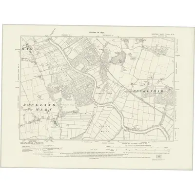1926 Map of Norfolk LXXVI.NE, 1928 Print