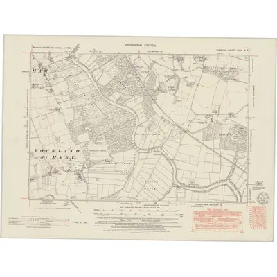 1946 Map of Norfolk LXXVI.NE, 1951 Print
