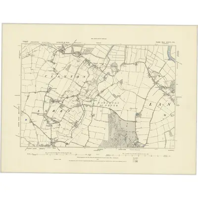 1881 Map of Norfolk LXXVI.SE, 1887 Print