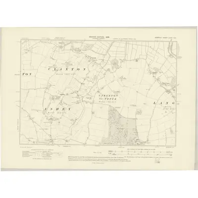 1905 Map of Norfolk LXXVI.SE, 1908 Print