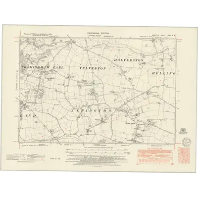 1946 Map of Norfolk LXXVI.SW, 1951 Print