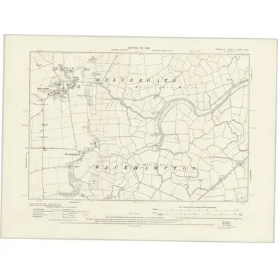 1926 Map of Norfolk LXXVII.NE, 1928 Print