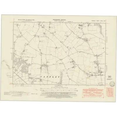 1946 Map of Norfolk LXXVII.NW, 1951 Print