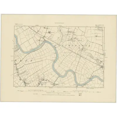 1881 Map of Norfolk LXXVII.SW, 1885 Print