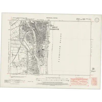 1938 Map of Norfolk LXXVIII.NE, 1946 Print