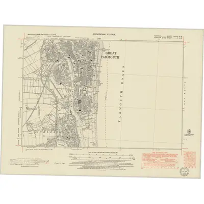 1946 Map of Norfolk LXXVIII.NE, 1951 Print